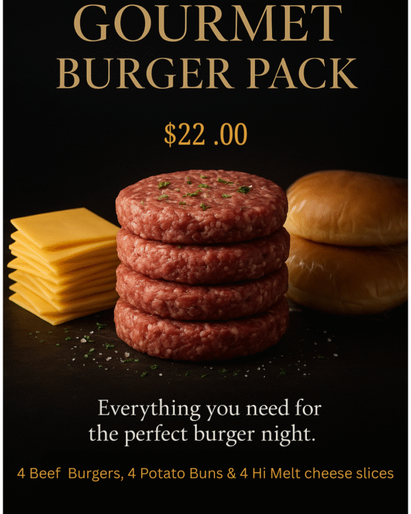Burger, bun & cheese pack
